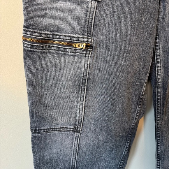 MOTHER SUPERIOR The Private Zip Pocket High Rise Cropped Wide Leg Jeans Size 28 - Picture 6 of 11